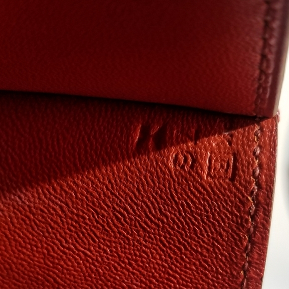 Hermes Egee Pouchette Clutch Bag Red 100% AUTH - Picture 7 of 8